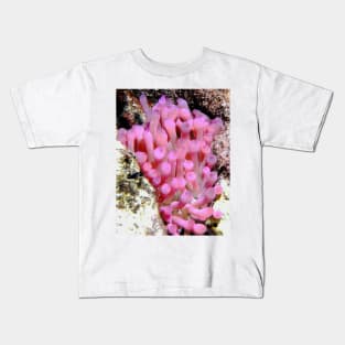 Hot Pink Sea Anemone Kids T-Shirt